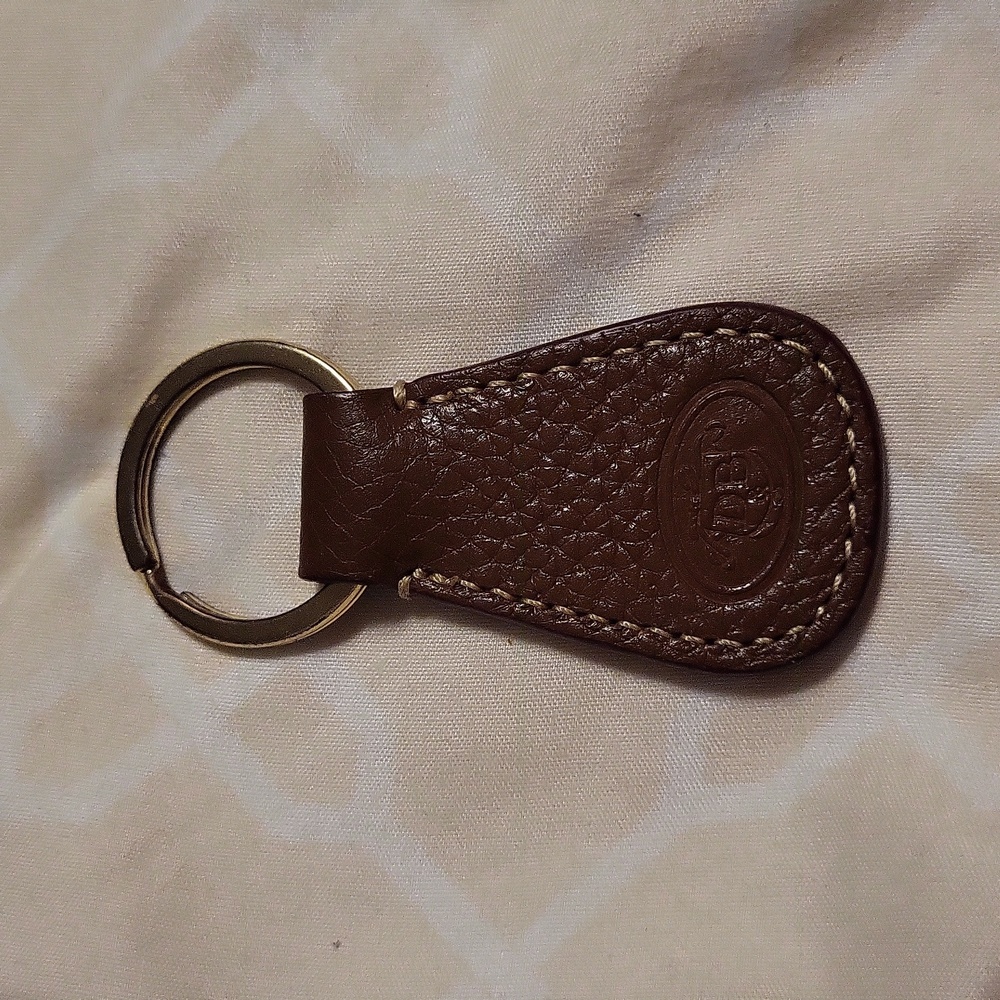 Dooney & Bourke Donegal Crest Brown Leather Keyring